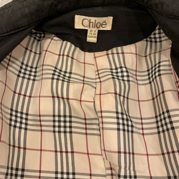 Chloé soft and broken in black trench coat - Picture 7 of 8